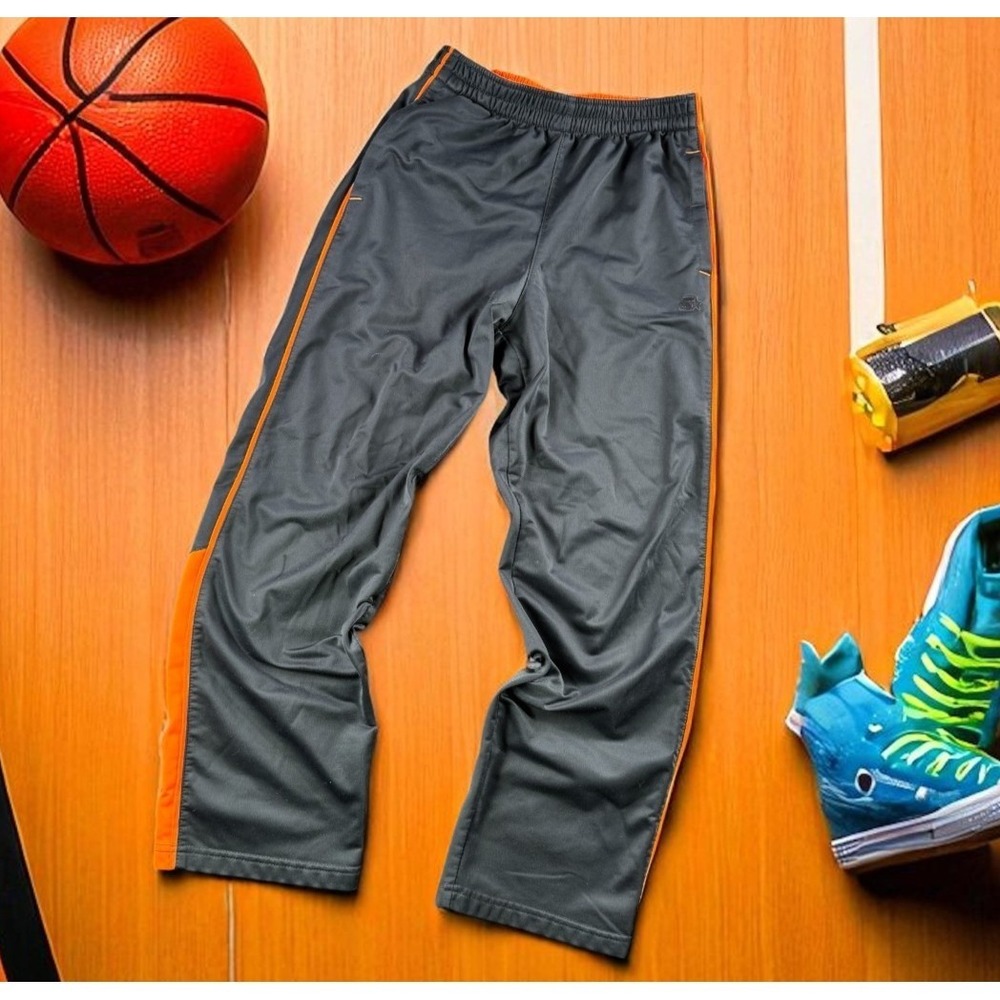 Vintage Starter  Track Pants YXL‎ 14-16 Black Athletic Training Workout Shiny